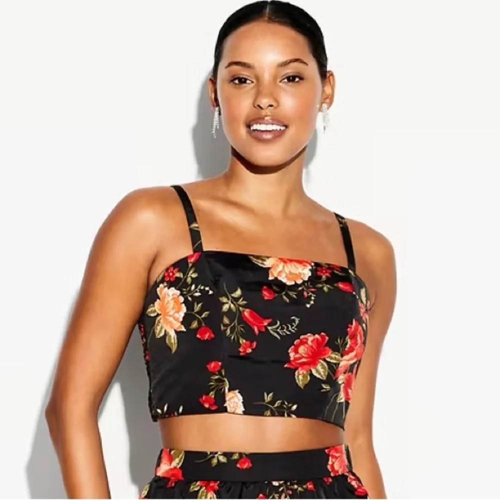 NWT! Old Navy The Occasion Fitted Taffeta Cropped Tank Top - Size XXL 🌱
